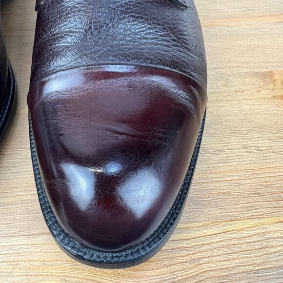 JOHNSTON & MURPHY CELLINI DEERSKIN CAPTOE Derby SIZE 9.5 M - MADE IN ITALY - Picture 5 of 14